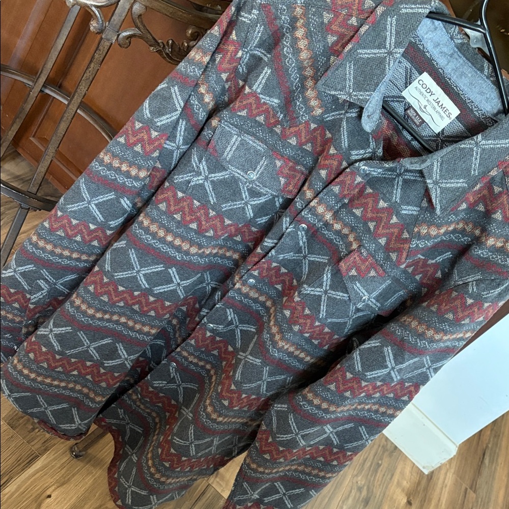 Cody James flannel Patterned Button-Up Shirt